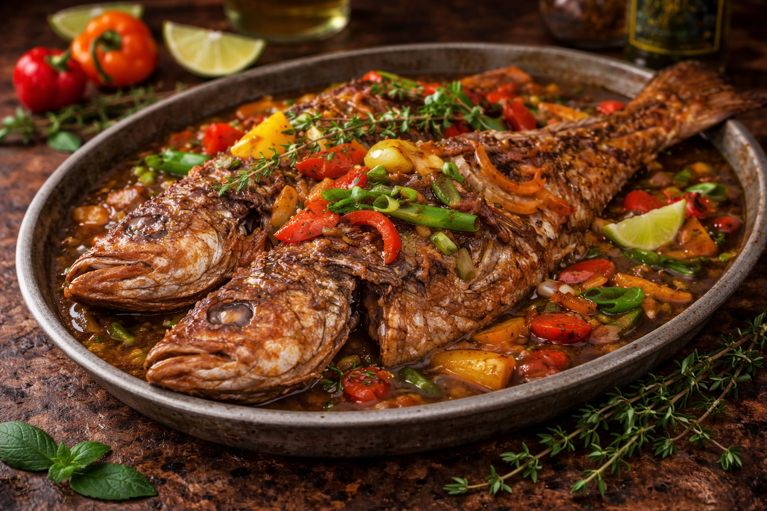 Fish- Brown -Stew